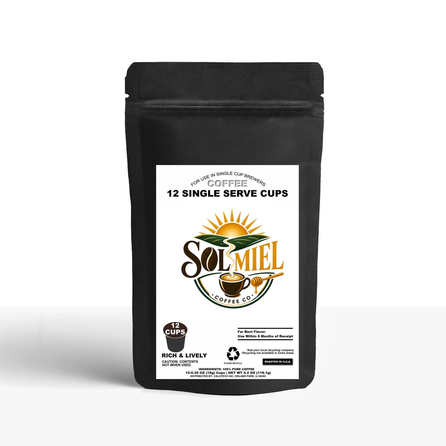 12 Pack Single Serve Coffee Capsules